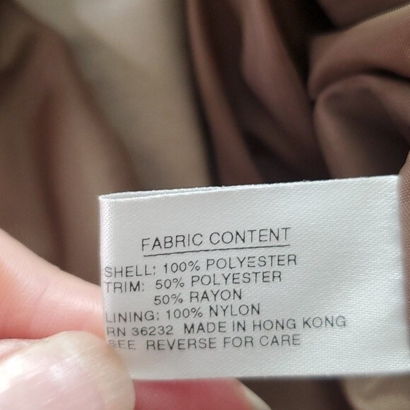 Trench Coat by Gallery Sage Color Size XS Fully Lined - Picture 5 of 6